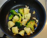 減塩 じゃが芋とブロッコリーにんにく炒め作り方4写真