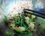 焼きナスと三つ葉の味噌マスタード和え作り方4写真