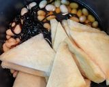 蒸し大豆と油揚げの紫蘇昆布佃煮味の煮物作り方1写真