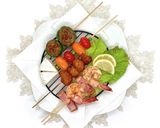 残り物で串焼き！輪切りでピーマンの肉詰め作り方5写真