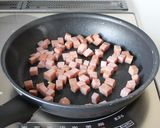 朝食に【ふんわり卵とスパムのソテー】作り方4写真