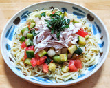 梨と茹で鶏むね肉の冷やし中華作り方11写真