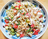 梨と茹で鶏むね肉の冷やし中華作り方12写真