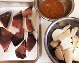 ぶりとカブのピリ辛味噌炒め作り方1写真