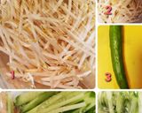 レンジ茹で4分～キュウリ入りもやしナムル作り方1写真