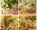 レンジ茹で4分～キュウリ入りもやしナムル作り方3写真