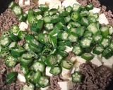 オクラと挽肉の柚子胡椒豆腐作り方7写真