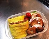 冷凍オムそばめしとチキンかつ弁当作り方3写真