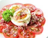 サッパリとした【トマトと茹で卵のサラダ】作り方3写真