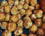 蓮根シャキシャキ豚肉団子の甘酢あんかけ作り方5写真