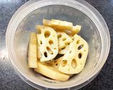 胡麻油が香る！蓮根の麺つゆ漬け作り方3写真