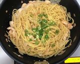 ワンパンで！海老の柚子胡椒クリームパスタ作り方7写真