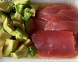 簡単で美味いアボカドマグロ漬け丼作り方4写真