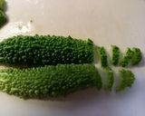 ゴーヤと茗荷の塩昆布炒め！作り方1写真