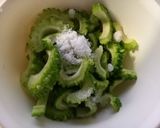 ゴーヤと茗荷の塩昆布炒め！作り方2写真