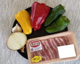 パプリカと豚バラ肉のナンプラー炒め作り方1写真