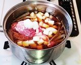 韓国風 豚こまと蒟蒻のピリ辛味噌煮込み作り方4写真