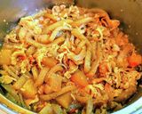 韓国風 豚こまと蒟蒻のピリ辛味噌煮込み作り方9写真