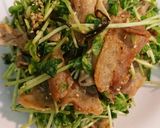豚と豆苗塩昆布サラダ和え麺作り方1写真