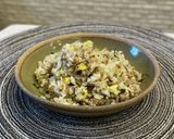 まな板いらず！挽肉と高菜のチャーハン作り方5写真