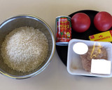 簡単☆とまとの炊き込みご飯作り方1写真