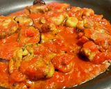 鶏肉となすのバジルトマト煮作り方3写真
