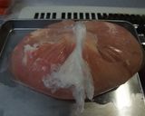 鶏胸肉を柔らかく処理した、甘辛酢鶏炒め♪作り方1写真