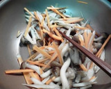 ごぼうとシメジの柚子胡椒味噌きんぴら作り方1写真