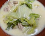 白菜と鶏肉の白味噌クリーム煮作り方4写真