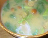 モロヘイヤとなめこの味噌汁作り方3写真