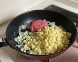 お肉100g　ナスのミートソース焼き作り方3写真