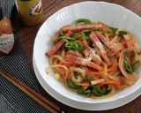 レンジで1発!ナポリタンうどん作り方5写真