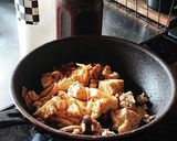 節約レシピ★ピリ辛♪豚キムチ豆腐作り方3写真