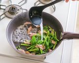 ほうれん草のペペロンチーノライスパスタ作り方5写真