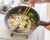 ほうれん草のペペロンチーノライスパスタ作り方6写真