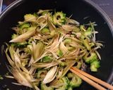 ゴーヤと茗荷の塩昆布炒め！作り方5写真