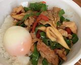 免疫力アップ！青椒肉絲風 温玉のせ丼作り方6写真