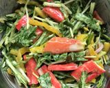 水菜パプリカ・カニカマのカレーマヨサラダ作り方3写真