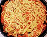 鶏とほうれん草のトマトソースパスタ作り方8写真