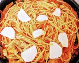 鶏とほうれん草のトマトソースパスタ作り方9写真