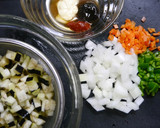 レンジで簡単！茄子とひき肉の中華炒め作り方1写真