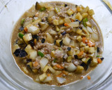 レンジで簡単！茄子とひき肉の中華炒め作り方3写真