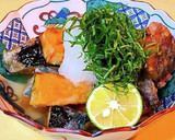 話題のレシピ！南瓜とサバ缶水煮の揚げ出し作り方4写真