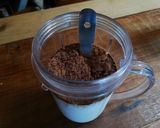 ココア入り！カフェオレ！もみもみice作り方1写真