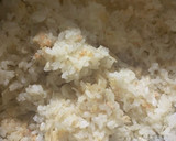 カニ缶とエノキの炊き込みおこわ作り方3写真