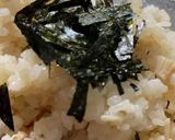カニ缶とエノキの炊き込みおこわ作り方4写真