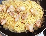 鶏モモにんにくピリ辛パスタ作り方5写真