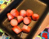 お弁当【赤担当】魚肉ソーセージケチャップ作り方3写真