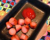 お弁当【赤担当】魚肉ソーセージケチャップ作り方4写真