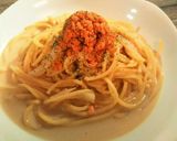 白菜とサーモンの豆乳クリームパスタ作り方5写真